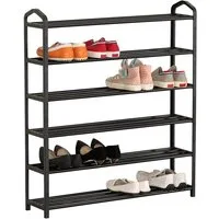 HTI-Living Schuhregal Schuhregal 6 Ebenen Lena Schwarz, Stück 1-tlg., Schuhablage