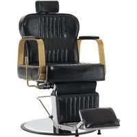 Barberpub Drehstuhl Barberpub Friseurstuhl Friseursessel mit Kopfstütze 9238, 360° Drehbar & Höhenverstellbar