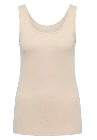 CECIL - Basic Top aus reiner Baumwolle pearl beige - Gr. - S