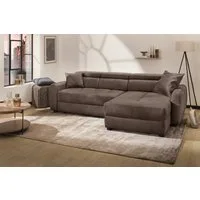 Jockenhöfer Gruppe Ecksofa Move, L-Form, B: 270cm, mit 60 cm elektrischer Sitztiefenverstellung, 140kg Belastbarkeit je Sitz, verstellbaren Kopfstützen & Zierkissen