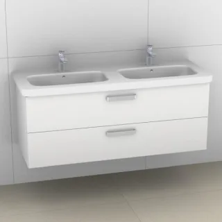 Artiqua 411 Waschtischunterschrank für DuraStyle 233813 Weiß Glanz, 411-WU2L-D48-7050-68 411-WU2L-D48-7050-68