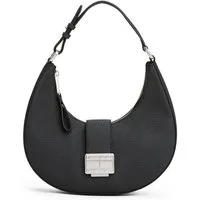 Tommy Jeans Schultertasche TJW CRUSH SHOULDER BAG, Damen Hobo, Umhängetasche, Tragetasche mit Logo-Schmuckelement
