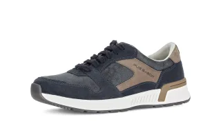 pius gabor - Sneaker low Materialmix Leder/Textil blau blau - Gr. - 7.5 UK