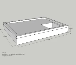 Neuesbad Wannenträger für Kaldewei Superplan 100x80x2,5 SD21863