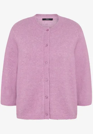 zero - Strickjacke 3/4 Arm und Knöpfe lilac melange - Gr. - 38