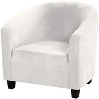 Diwzbyn Sesselhusse Sesselüberzug aus Samt, Sesselhusse Bezug für Sessel, Relaxsessel, Ohrensessel, elastisches Material, Sofabezug