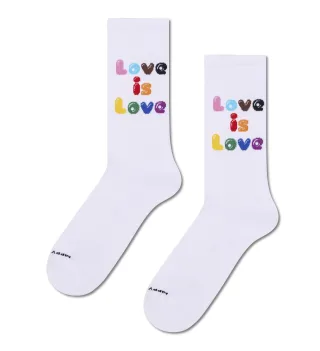 happy socks - Love Is Love Sneaker Sock Weiß - Gr. - 43.5