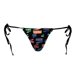 Puma - "Tanga" Bikinihöschen für Damen, Seitlich gebunden (Schwarz)
