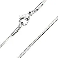 viva-adorno Panzerkette 43,5cm Edelstahl Damenkette Herrenkette Karabiner Verschluss