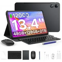 POCKAM P13 13.4" 2.4K 120Hz Tablet mit Tastatur, 12000mAh, 128GB ROM Tablet (13.4", 128 GB, Android 16, WiFi, Android 16 mit Gemini AI, Widevine L1, 13MP + 8MP, Dual-Lautsprecher)