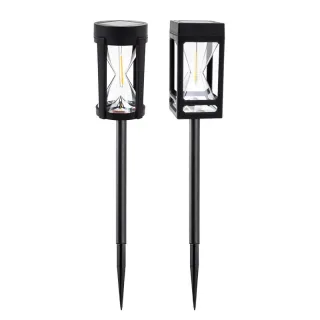Elfeland Solar Lawn Light, 2300K Warm White LED with Auto Sensor, Waterproof Outdoor Lighting for Garden, Pathway , Cour
