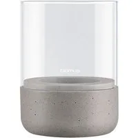 blomus Windlicht -CALMA- Glas Kerzenhalter, Stimmungslicht: modernes Deko-Design (1 St), Exklusive Betonoptik, Handgefertigt, Verschiedene Größen & Farben