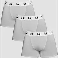 MP Herren Boxershorts (3er-Pack) Hellgrau/Weiß - XXL