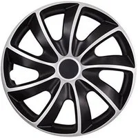 NRM Radkappen 4× NRM Radkappe QUAD BICOLOR silber/schwarz 16", 16 in Zoll, (4-St)