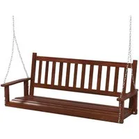 COSTWAY Gartenbank Hängebank Hollywoodschaukel, 3-Sitzer