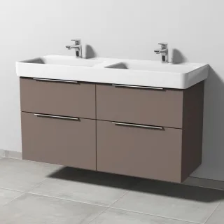 Sanipa 3way Waschtischunterbau zu Laufen Pro S Waschtisch mit 4 Auszügen, Taupe-Matt UP7871T