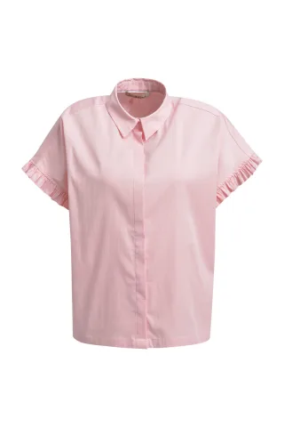 Smith&Soul - Blouse with Ruffle slv powder rosã© - Gr. - XS