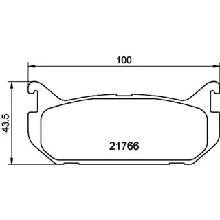 Hella Bremsbel?ge hinten Ford Probe Mazda 626 Mx-6 Xedos