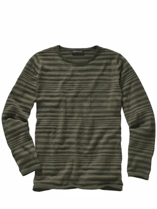 Mey & Edlich Herren Illusionen-Pullover Grün 40 % Baumwolle, 30 % Leinen, 30 % Viskose