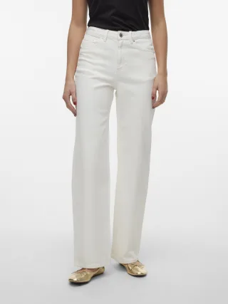 VERO MODA - VMTESSA HR WIDE JEANS COLOR GA NOOS Bright White - Gr. - 30