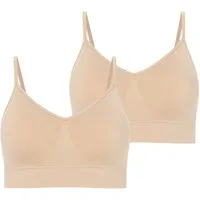 Jockey Bralette Seamfree Stretch (2er Pack) Ohne Seitennähte, Breites Unterbrustband, V-Ausschnitt
