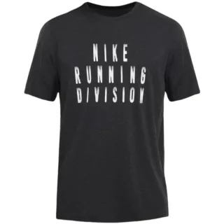 Nike Herren Dri-fit 365 Running Division Schwarzes T-shirt