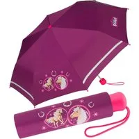 Scout Taschenregenschirm Mini Kinderschirm reflektierend bedruckt, extra leicht für Kinder gemacht