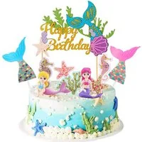 LuxusKollektion Kochbesteck-Set Tortendeko Cake Topper Geburtstag Mädchen 13 Stück Meerjungfrau