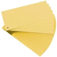 Falken Aktenordner, Trennstreifen Aktenfahnen Trennblätter Karton 240x105 mm Gelb