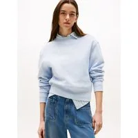 Tommy Hilfiger Sweatshirt SCRIPT REG PIQUE SWTSHRT mit Tommy Hilfiger Script Logo-Schriftzug