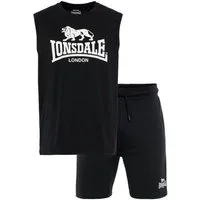 Lonsdale Sportanzug ALLANTON (Set, 2-tlg), 2-teiliges Set, mit kontrastfarbenem Druck auf Brust und Oberschenkel