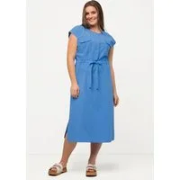 Ulla Popken Midikleid Midikleid Rundhals ärmellos Biobaumwolle