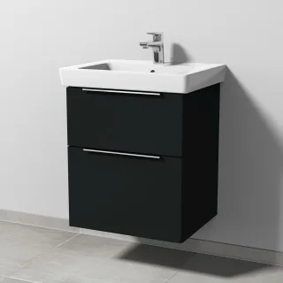 Sanipa 3way Waschtischunterbau zu Villeroy & Boch Subway 2.0 Waschtisch mit 2 Auszügen, Vulkan-Matt UP6111V