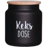 Ritzenhoff & Breker Keksdose Svart, Glas, (1-tlg), mit Buchenholz-Deckel