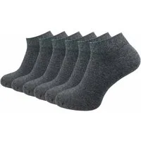 GAWILO Sneakersocken aus 100% Baumwolle für Herren (6-Paar) ohne drückende Naht über den Zehen - atmungsaktiv - absolut blickdicht