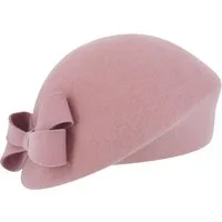 Fiebig Filzhut schicker asymmetrischer Pillbox-Hut mit Schleife