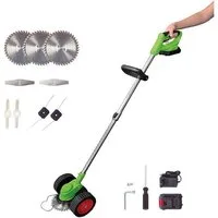Genius Akku-Rasentrimmer Rotorazer 8in1 Gartengerät Akku Rasentrimmer Set 22-tlg., (Set 22 tlg., mit Akku und Ladegerät), Höhenverstellbar: Ein- und ausziehbare Teleskopstange