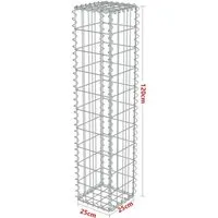 Defactoshop Gabionenzaun Gabionen-Steinsäule Eckig Dekorative Gabionen Säule