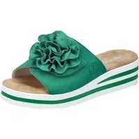 Rieker Pantolette, Sommerschuh, Poolslide, Strandschuh, Keilabsatz, mit Klettverschluss