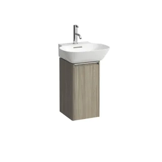 LAUFEN Waschtischunterschrank BASE 296x277x515 1 Tür Scharn. re Griff alu. f.WT H815301 ulme hell, H H4030121102621
