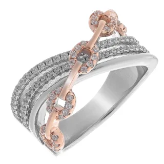 Orphelia Damen-Ring Sterling-Silber 925 – Silber/Rosé ZR-7281