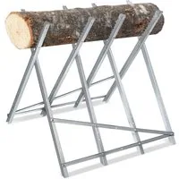 FIVMEN Sägebock Metall Holzsägebock Sägehilfe Brennholz Sägegestell Kettensägebock, Für Kettensäge, Stahl-Holzständer Wetterfest 150kg Belastbarkeit