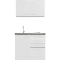 Flex-Well Pantryküche Lucca, Breite 100 cm, mit Kochfeld und Spüle, in weiteren Farben erhältlich
