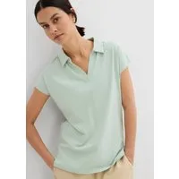 bonprix T-Shirt Regular Fit Passform, Kurzarm, offener Polokragen