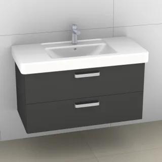Artiqua 414 Waschtischunterschrank für Subway/Omnia Architectura 611610 Anthrazit Glanz, 414-WU2L-V0 414-WU2L-V04-7065-51