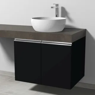 Sanipa Waschtischunterbau mit Türen 2morrow (L2362) 510x700x520 Schwarz-Matt, L236208 L236208