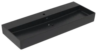 Villeroy & Boch Waschtisch Memento 2.0 1200x470mm,, 1 Hahnloch o ÜL Unterseite geschl Pure Blackc+ 4A22CHR7