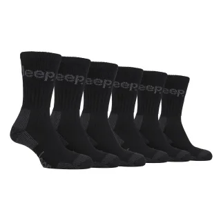 6 Paar Herren Luxus gepolsterte Baumwoll-Wandersocken