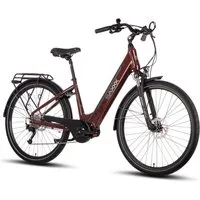 SAXXX E-Bike Trekkingrad Damen Herren 28 Zoll, Cityrad, SAXXX DSW, Mittelmotor, 418Wh, 100km, 9 Gang Shimano Alivio Schaltwerk, Kettenschaltung, Mittelmotor, 418 Wh, (mit Akku-Schlüssel, mit Rahmenschloss), Pedelec, Trekking Fahrrad mit Gepäckträger 