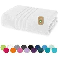 Lavea Badetuch Bali Duschtuch 100x150 cm Duschtuch 70x140 cm, Weiches Bio-Baumwollfrottee (1-St), Handtuch, GOTS-zertifiziert, extra saugstark mit 500g/m²